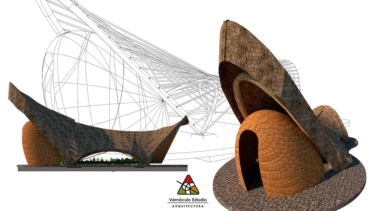 Propuesta conceptual · Modelo y visualizaciones de una cubierta.